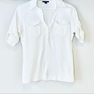 Nautica Medium Cotton Collar Shirt With Pockets